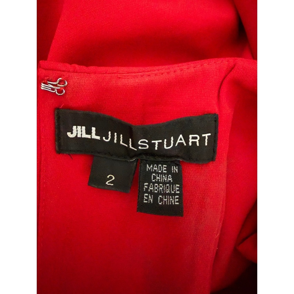 Jill Jill Stuart Red Dress Popover Halter Gown 2 Minimalist Elegant Gala - Picture 10 of 11